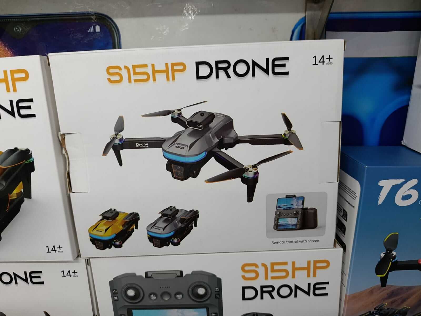 S15HP Brushless Motor Dual Camera Drone with 4.5" Display Remote - Image 3